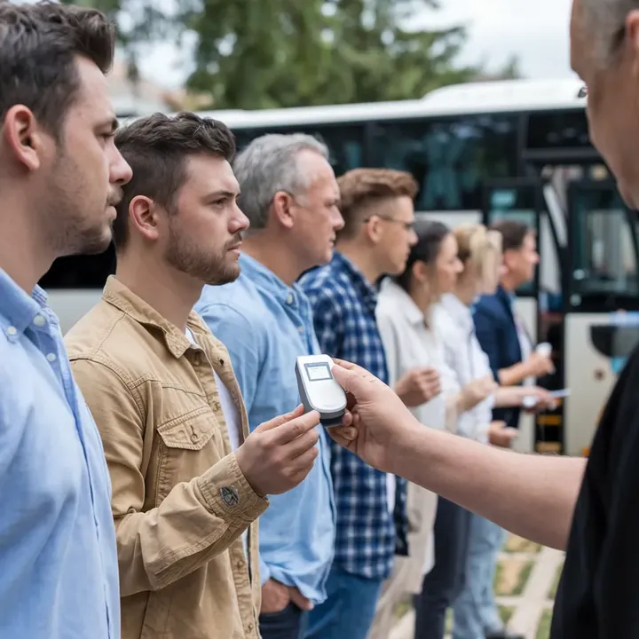 Contrôle d'alcoolémie et dépistage de stupéfiants auprès de salariés d'une entreprise de transport